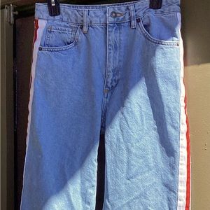 Subdued Culottes Wide Leg Jeans